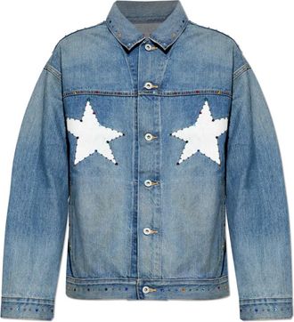 A Bathing Ape Denim Jas met Sprankelende Applicaties - Heren - Spijkerjassen - Blauw - S - Denim - Jassen