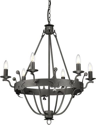 Netlighting Windsor 6 Light Chandelier Graphite Finish E14