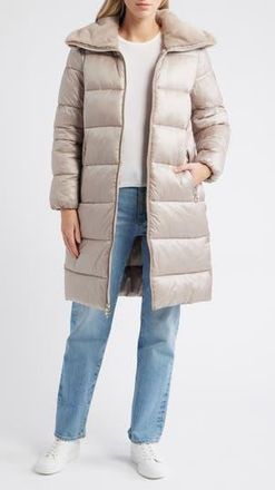 BCBGeneration Missy Nylon Puffer Coat in Champagne at Nordstrom Rack, Size X-Large