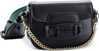 Gucci Horsebit 1955 Flap Wallet with Strap Leather crossbody bag - Nero