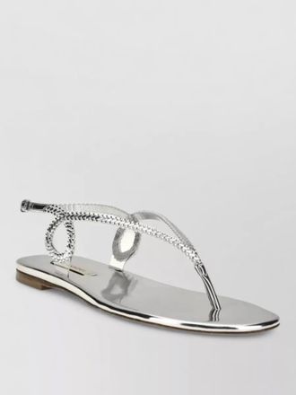 Casadei leather flat sandals