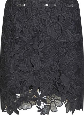 Sportmax Spxbora Scalloped Floral Lace Mini Skirt