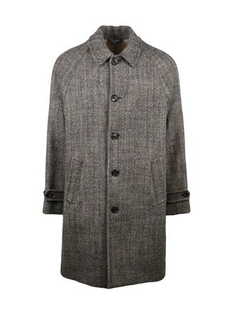 Circolo 1901 Brown-Beige Virgin Wool Coat