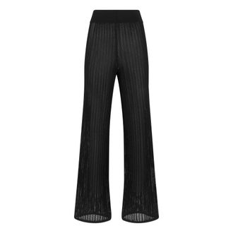 Alpha Studio Wide Trousers, female, Black, Size: M Flared Pants