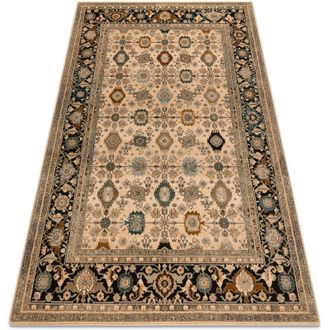 RugsX Rugsx - Alfombra De Lana Omega Parillo Marco Jadeit Marr&oacute;n Brown 170x235 Cm