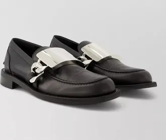 J.W.Anderson gourmet leather loafers chunky chain detail