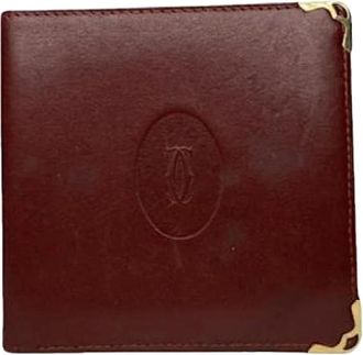 Cartier Pre-owned Vintage leren portemonnee - Dames - Vintage Accessoires - Rood - ONE Size - Leer - Vintage