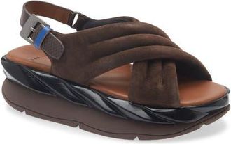 4CCCCees Mellow Mana Platform Slingback Sandal in Chocolate at Nordstrom, Size 35