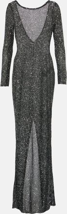 Alessandra Rich Sequined open-back gown