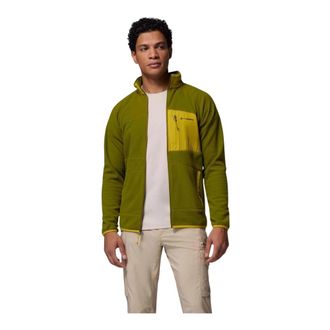 Columbia Fast Trek Overlay Full-Zip Fleece Jas - Heren - Fleece jassen - Groen - L - Polyester - Fitness