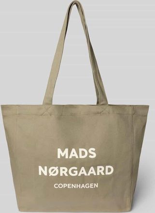 Mads Norgaard Shopper aus Baumwolle mit Logo Modell Boutique Athene in Khaki, Gr&ouml;&szlig;e 1