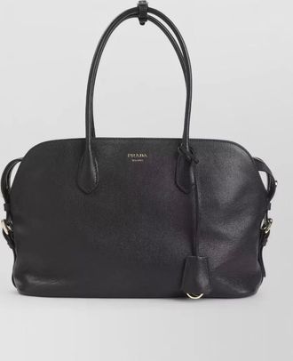 Prada leather shopping tote bag detachable strap