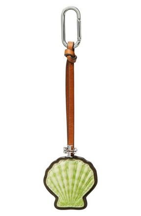 Tory Burch Shell Leather Bag Charm in Green Multi at Nordstrom