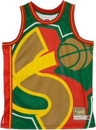 Mitchell & Ness Sportswear, male, Multicolor, Size: S NBA Big Face Basketball Tank Top
