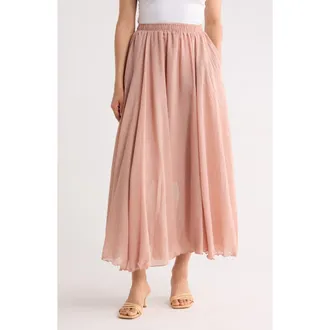 Max Studio Gauze Skirt in Ht Clay at Nordstrom Rack, Size X-Large