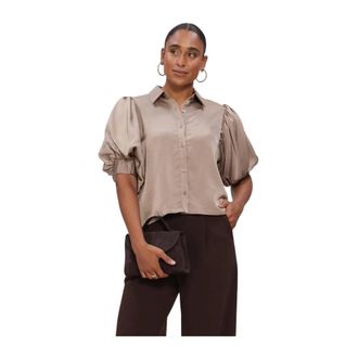 Notre-V Overhemden, Dames, Grijs, XS, Nv-Inka Blouse