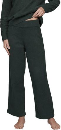 Eberjey Wide Leg Boucl&egrave; Pants in Pine at Nordstrom, Size X-Small