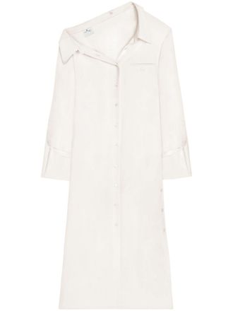 Courrèges modular crepe shirt dress - women - Polyester - 34 - Neutrals
