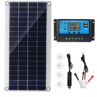 OEM Kit De Panel Solar De 300 W Y 12 V, Kit De Cargador De Bater&iacute;a Con Controlador De Carga Solar De 20 A Para Caravanas, Yates, Exteriores, Jardines E Il