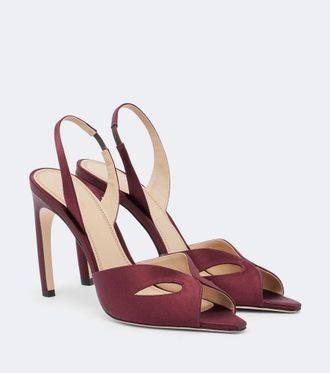 Victoria Beckham Harlow satin slingback sandals