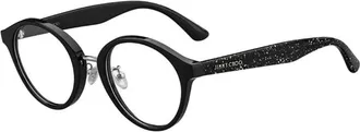 Jimmy Choo London Ladies Black Round Eyeglass Frames JC197/F 0NS800