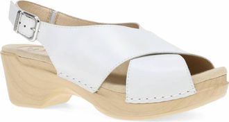 Dansko Women Sloane Wedge Sandal In 001400 - White