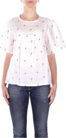 Max Mara Blouse - Dames - Blouses - Wit - S - Linnen - Overhemden