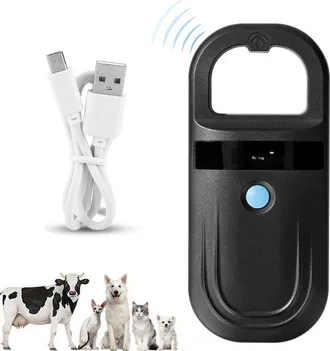 OEM Lector De Chips, Lector Chips Rfid Bluetooth Mascotas, Recargable Usb, Lector Chips Inal&aacute;mbrico, B Emid, 134,2 Khz/125 Khz Pantalla Oled, Negro