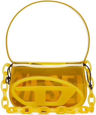 Diesel 1DR-Iconic shoulder bag in transparent TPU - Shoulder Bags - Woman - Yellow
