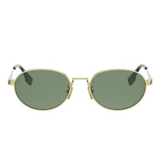 Fendi Sky Gold Oval Sunglasses