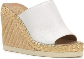 Vince Camuto Brissia Wedge Mule in Pure White Petra at Nordstrom, Size 9.5