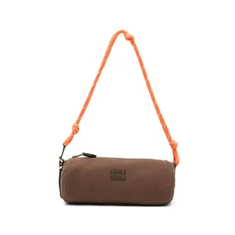 Miu Miu Logo-embroidered Cylindrical Shoulder Bag