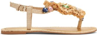 Kurt Geiger Womens Leather Revel Sandals - Gold - Size UK 4