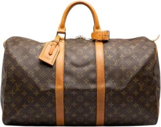 Louis Vuitton Pre-owned Keepall 50 - Dames - Vintage Weekendtas - Bruin - ONE Size - Leer - Vintage