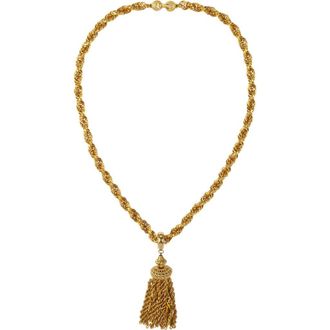 Susan Caplan Vintage 1970s Vintage Monet Tassel Pendant in Gold at Nordstrom
