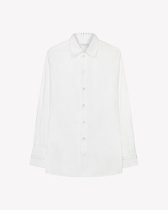 Serena Bute Cotton Oversized Shirt - White