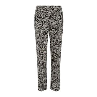 C.Ro Jacquard Leo Broek met Elastische Taille - Dames - Straight fit broeken - Veelkleurig - 3XL - Broeken