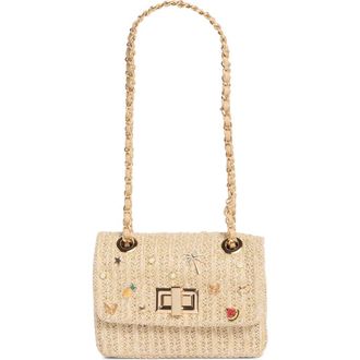 Aldo Charm Raffia Shoulder Bag in Natural at Nordstrom Rack