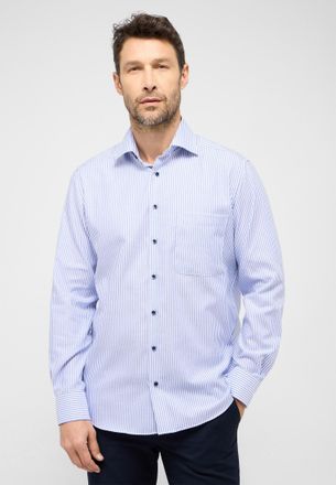 Eterna Langarmhemd ETERNA COMFORT FIT, Herren, Gr. 43, Normalgr&ouml;ssen, blau, 100% Baumwolle, normal, Manschette, Hemden Langarmhemd, NON IRON (b&uuml;gelfrei)