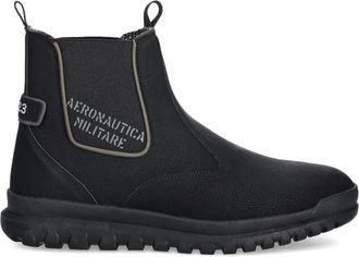 Aeronautica logo-print pull-on chelsea boots - men - Polyurethane/Polyurethane/Fabric/Rubber - 46 - Black