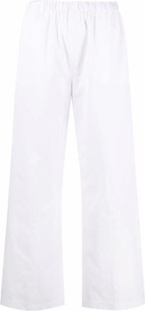 Aspesi Wide Leg Silk Nylon Broeken - Dames - Wijde Broeken - Wit - XS - Nylon - Broeken