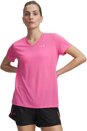 Under Armour Dames/Dames V-hals T-shirt (Roze)