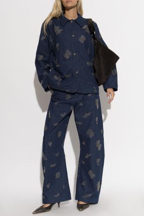 Munthe Cotton Jacket Vichola, Womens, Navy Blue