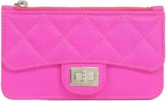 Chanel Pre-owned Wallets, female, Pink, Size: ONE SIZE Pre-owned Card Case