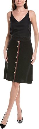 St. John Pique Pull-On A-Line Skirt