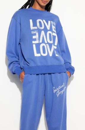 Spiritual Gangster La Brea Love Graphic Sweatshirt in Periwinkle at Nordstrom Rack, Size X-Small