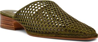 Steve Madden Dessa Perforated Mule in Olive Suede at Nordstrom, Size 6.5