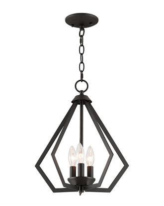 Livex Lighting Livex Prism 3-Light Bz Mini Chandelier/Ceiling Mount