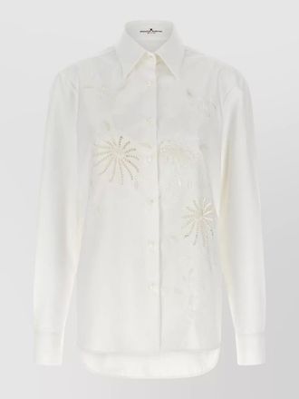 Ermanno Scervino cotton shirt embroidered pattern collared neck