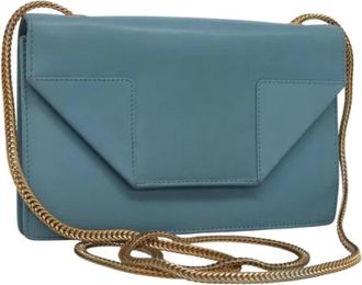 Saint Laurent Tweedehands leren schoudertassen - Dames - Vintage Schoudertas - Blauw - ONE Size - Leer - Vintage